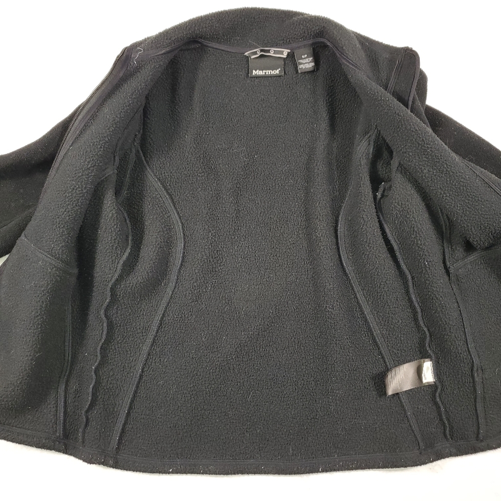 Marmot Black Full Zip Soft Warm Fleece Jacket Womens Size Small Outdoor Winter - Picture 6 of 8
